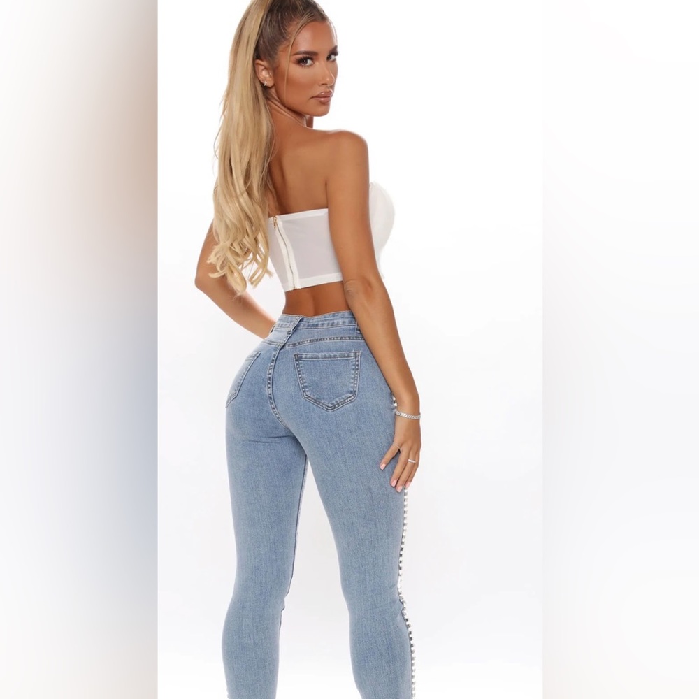 Shine Embellished Skinny Jeans